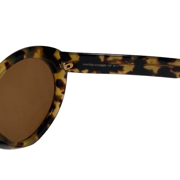 Vintage BENETTON Faux Tortoise Sunglasses Retro Old Money Y2K EUC main image 7